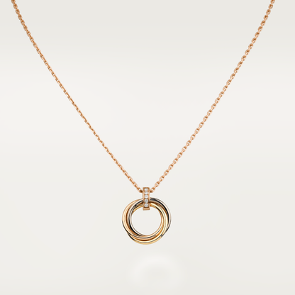 [Lora-Jewelry]TRINITY NECKLACE GOLD  DIAMONDS