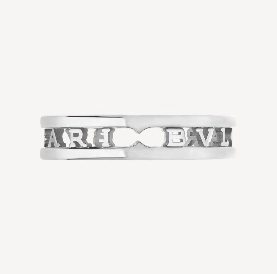 [Lora-Jewelry]ZERO 1 ONE-BAND WITH OPENWORK LOGO SPIRAL RING