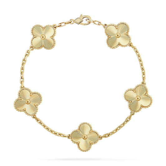 [Lora-Jewelry]CLOVER 5 FLOWERS LASER BRACELET