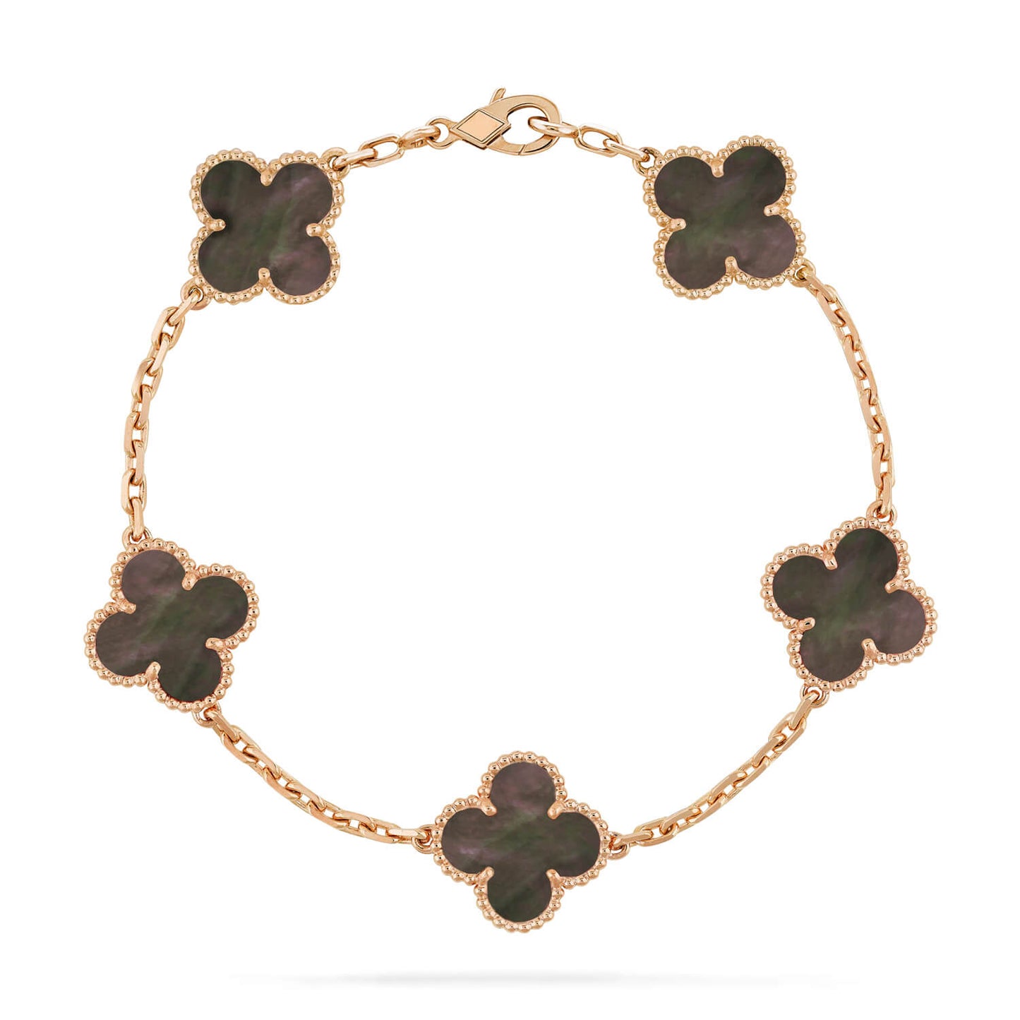 [Lora-Jewelry]CLOVER 5 MOTIF GRAY MOP  BRACELET