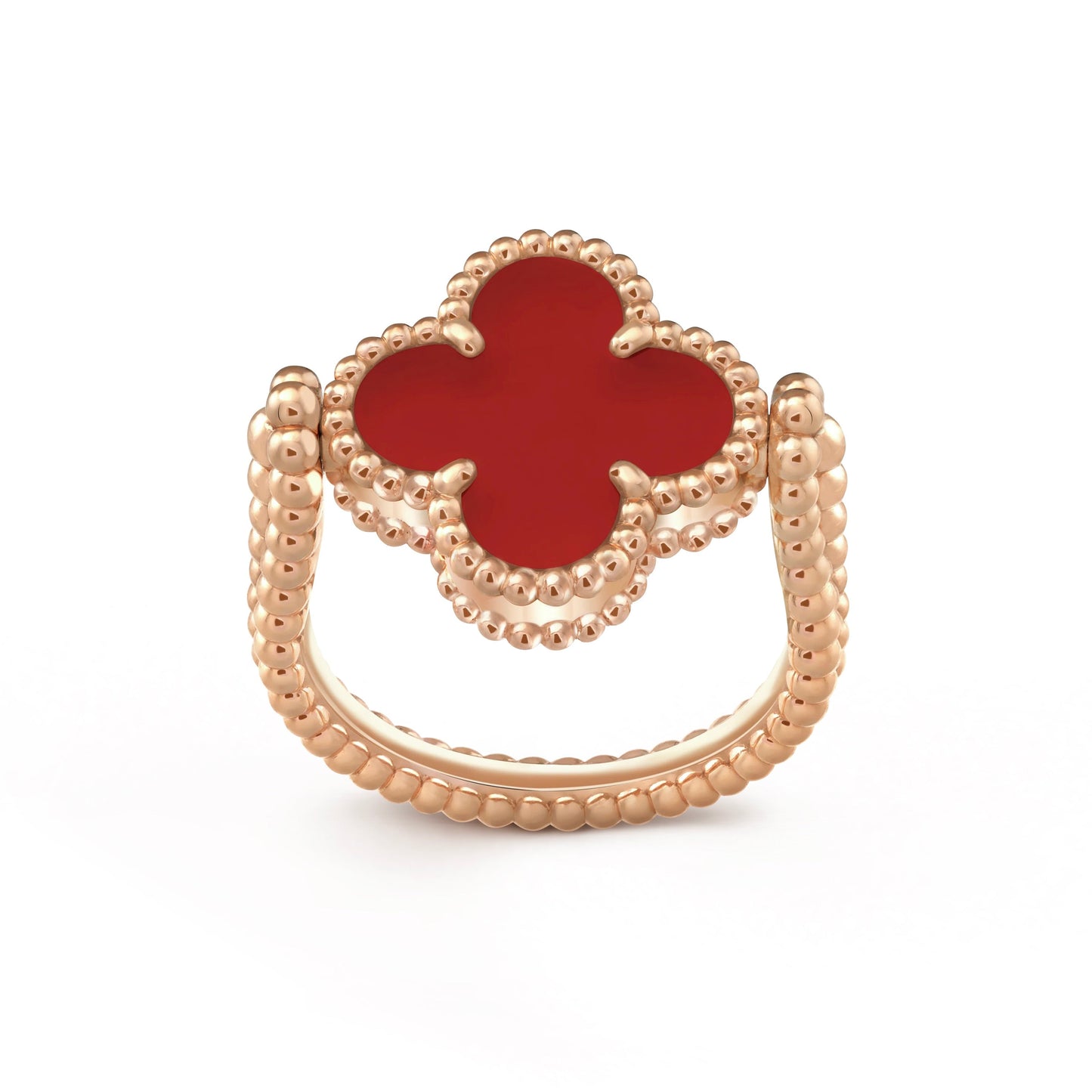 [Lora-Jewelry]CLOVER RIVERSIBLE PINK GOLD RING