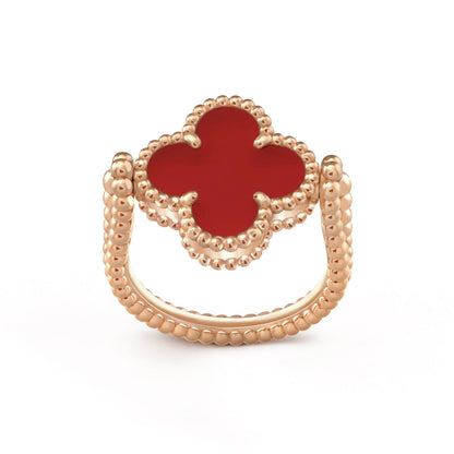 [Lora-Jewelry]CLOVER RIVERSIBLE PINK GOLD RING