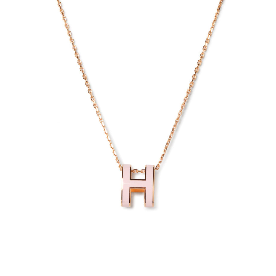 [Lora-Jewelry]POP H PEDANT PINK GOLD