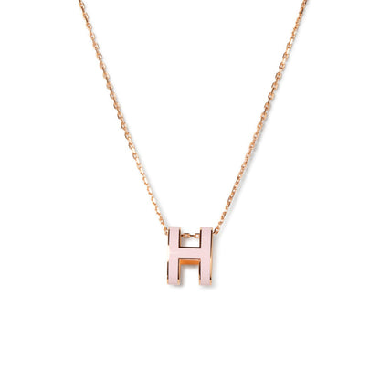 [Lora-Jewelry]POP H PEDANT PINK GOLD