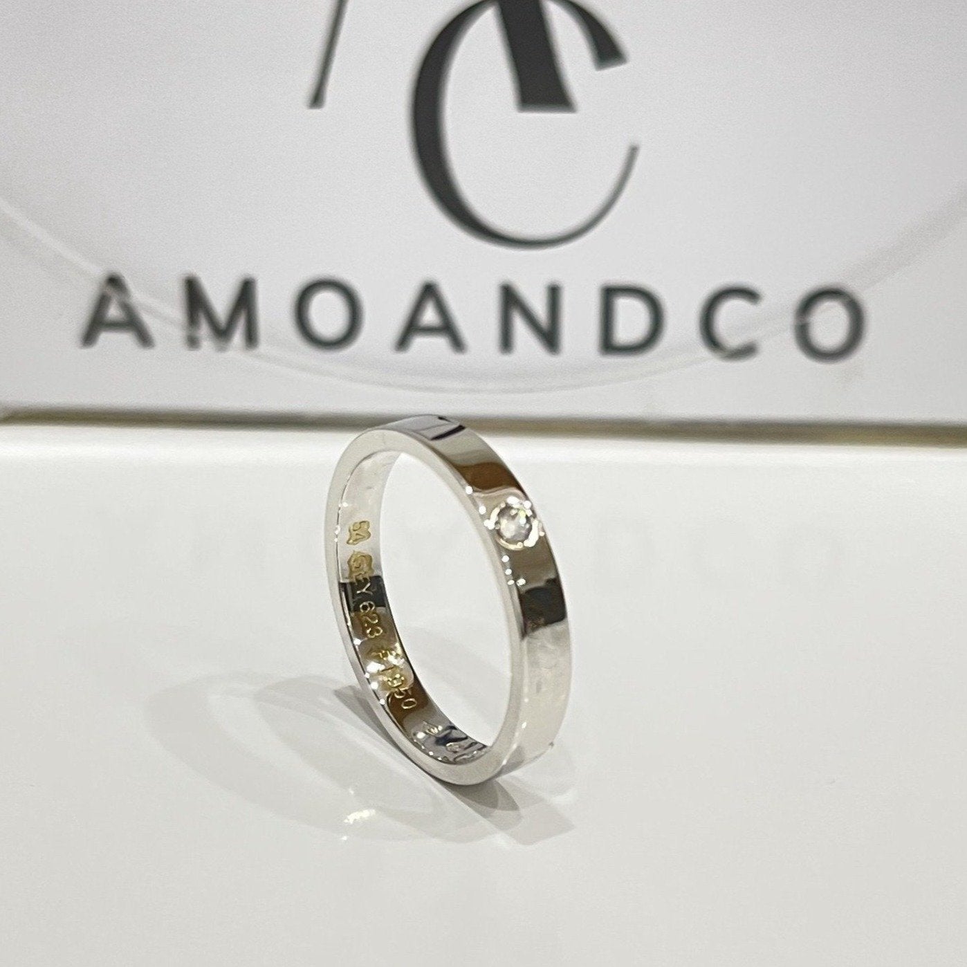 [Lora-Jewelry]LOVE RING 4MM 1 DIAMOND