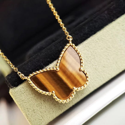 [Lora-Jewelry] TIGER__ EYE BUTTERFLY NECKLACE