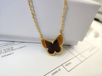 [Lora-Jewelry] TIGER__ EYE BUTTERFLY NECKLACE