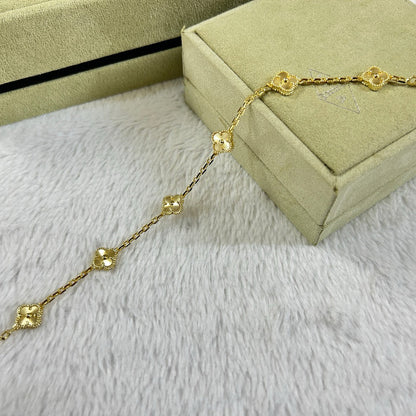 [Lora-Jewelry]CLOVER 6 MOTIF DIAMOND BRACELET
