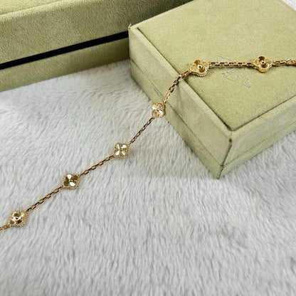 [Lora-Jewelry]CLOVER 6 MOTIF DIAMOND BRACELET