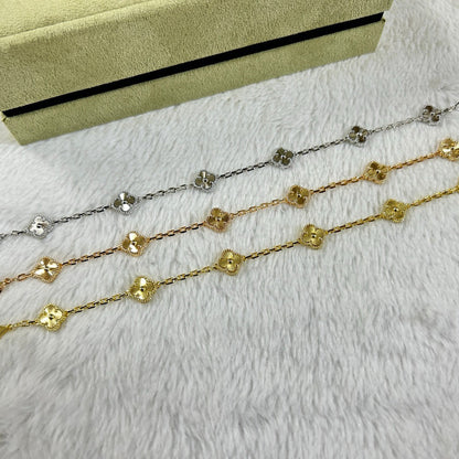 [Lora-Jewelry]CLOVER 6 MOTIF DIAMOND BRACELET
