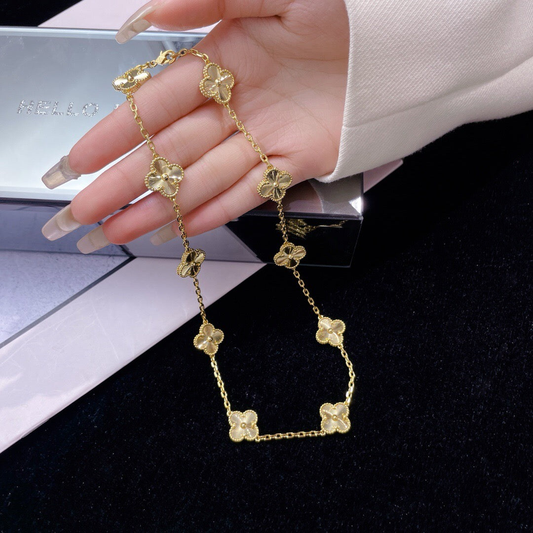 [Lora-Jewelry] COLLIER LASER TRÈFLE 10 MOTIFS