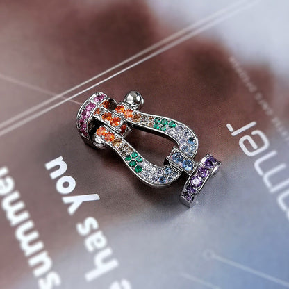 [Lora-Jewelry]FORCE LARGE HORSESHOE CLASP  METAL BRACELET