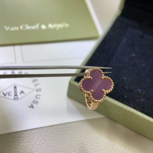 [Lora-Jewelry]CLOVER  PURPLE VIOLET RING