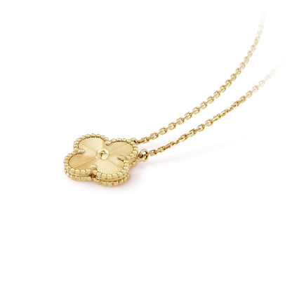 [ローラジュエリー]クローバー 15mm レーザーネックレス