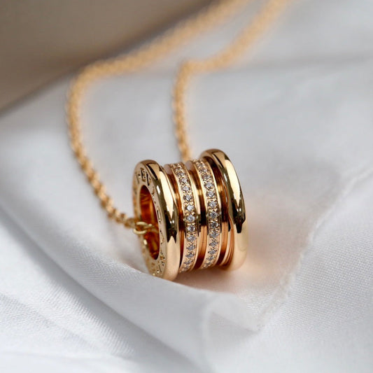 [Lora-Jewelry]ZERO 1 PINK GOLD DIAMOND NECKLACE