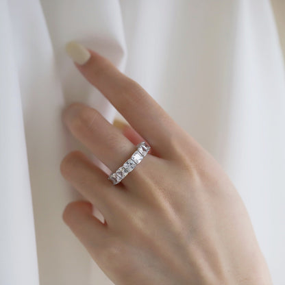 [Lora-Jewelry] Bague tennis élégante taille princesse