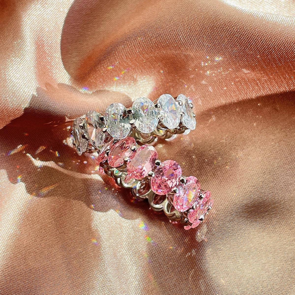 [Lora-Jewelry] Bague tennis allongée et délicate