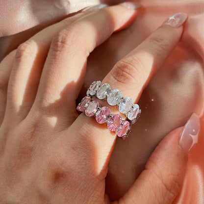 [Lora-Jewelry] Bague tennis allongée et délicate