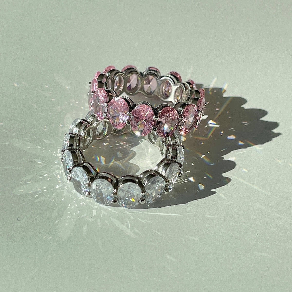 [Lora-Jewelry] Bague tennis allongée et délicate