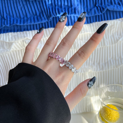 [Lora-Jewelry] Bague tennis allongée et délicate