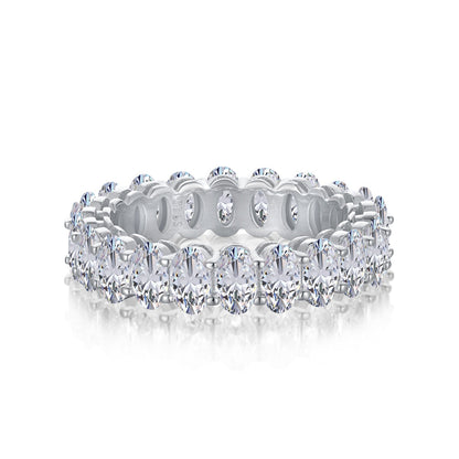 [Lora-Jewelry] Bague tennis ovale ornée
