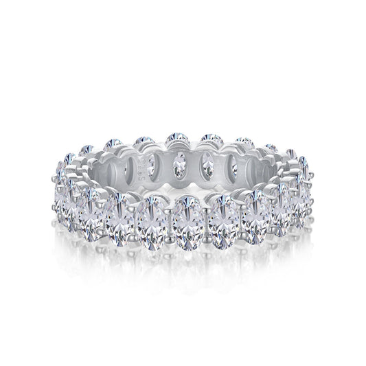 [Lora-Jewelry] Bague tennis ovale ornée