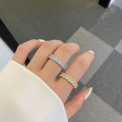 [Lora-Jewelry] Bague tennis ovale ornée