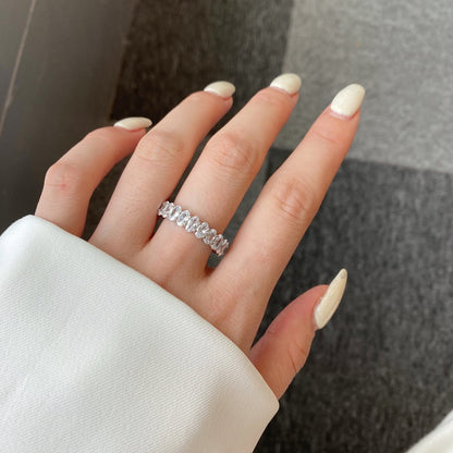 [Lora-Jewelry] Bague tennis ovale ornée