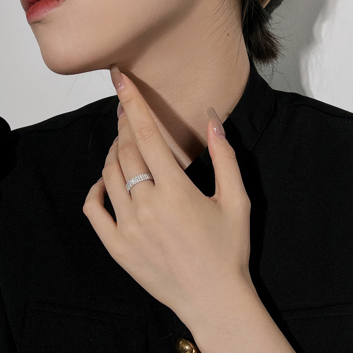 [Lora-Jewelry] Bague tennis ronde délicate