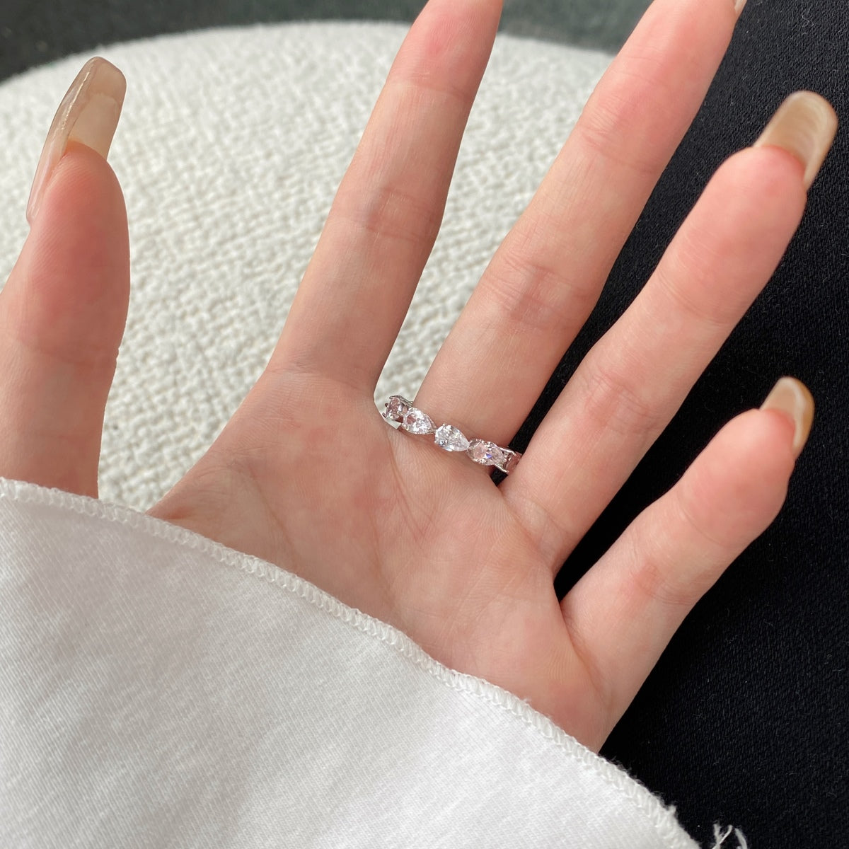 [Lora-Jewelry] Superbe bague tennis taille poire