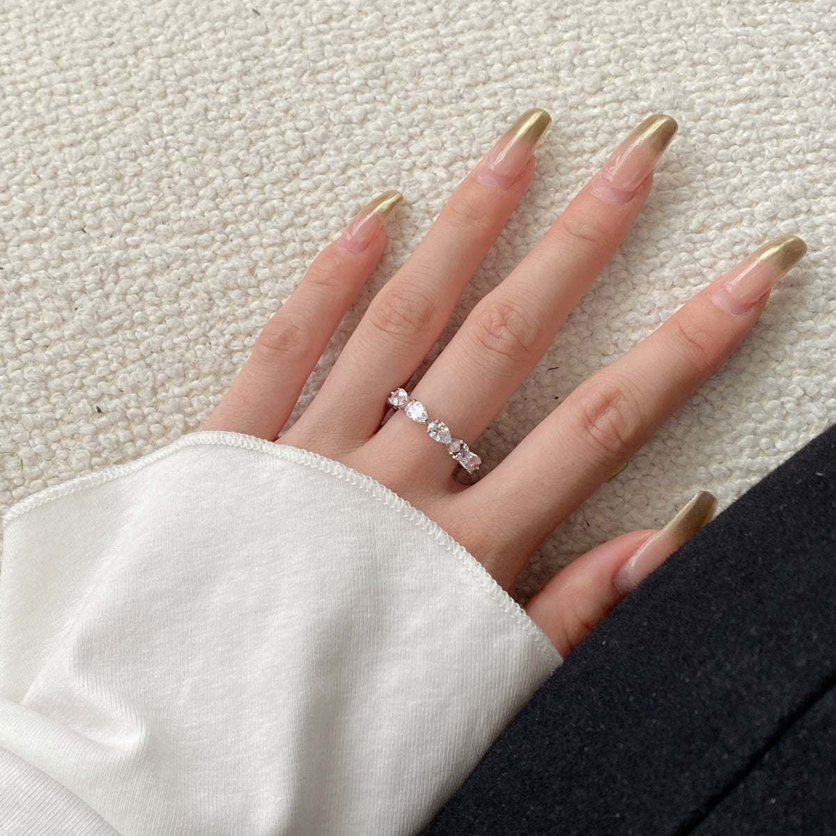 [Lora-Jewelry] Superbe bague tennis taille poire