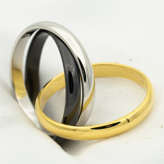 [Lora-Jewelry]TRINITY RING BLACK GOLD SILVER
