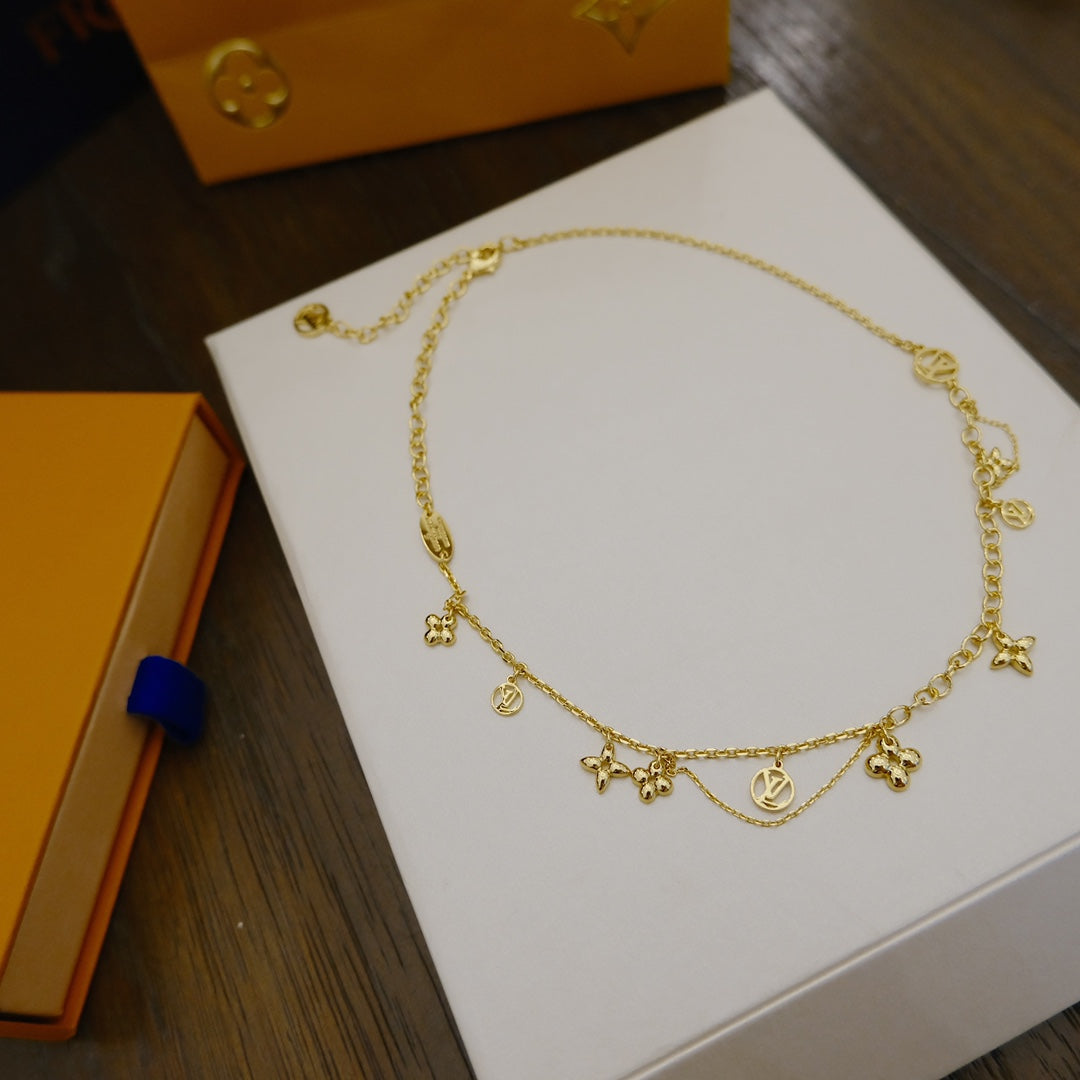 [Lora-Jewelry] COLLIER BLOOMING SOUPLE EN LAITON