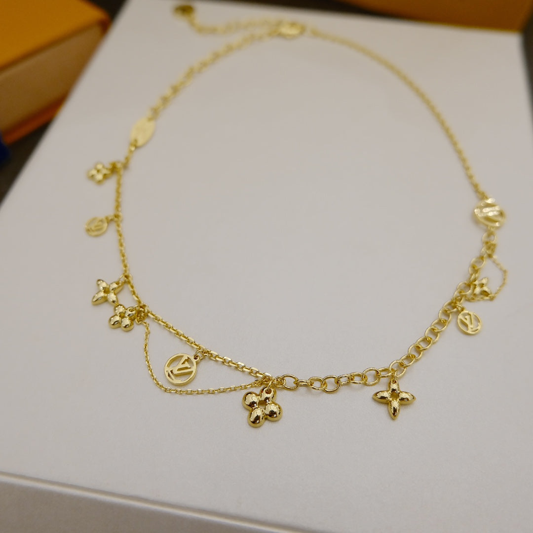 [Lora-Jewelry] COLLIER BLOOMING SOUPLE EN LAITON