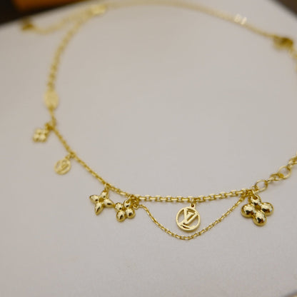 [Lora-Jewelry] COLLIER BLOOMING SOUPLE EN LAITON