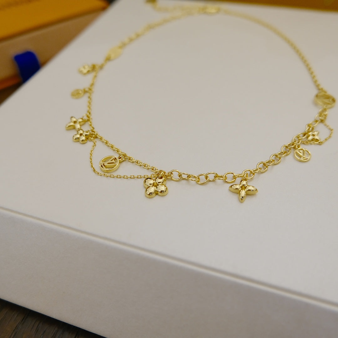 [Lora-Jewelry] COLLIER BLOOMING SOUPLE EN LAITON