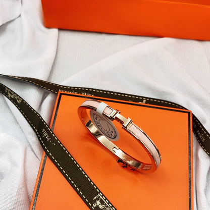 [ローラジュエリー]クラシック HM クリック ピンク 8mm エナメルブレスレット