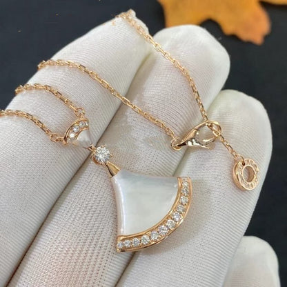 [ローラジュエリー]ドリームネックレス モップ ピンクゴールド ダイヤモンド