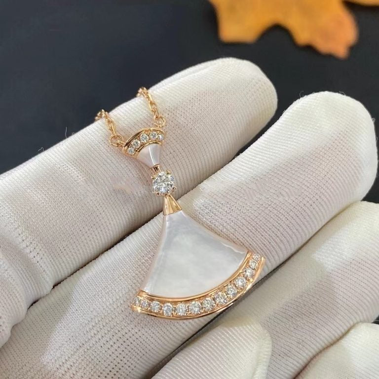 [ローラジュエリー]ドリームネックレス モップ ピンクゴールド ダイヤモンド