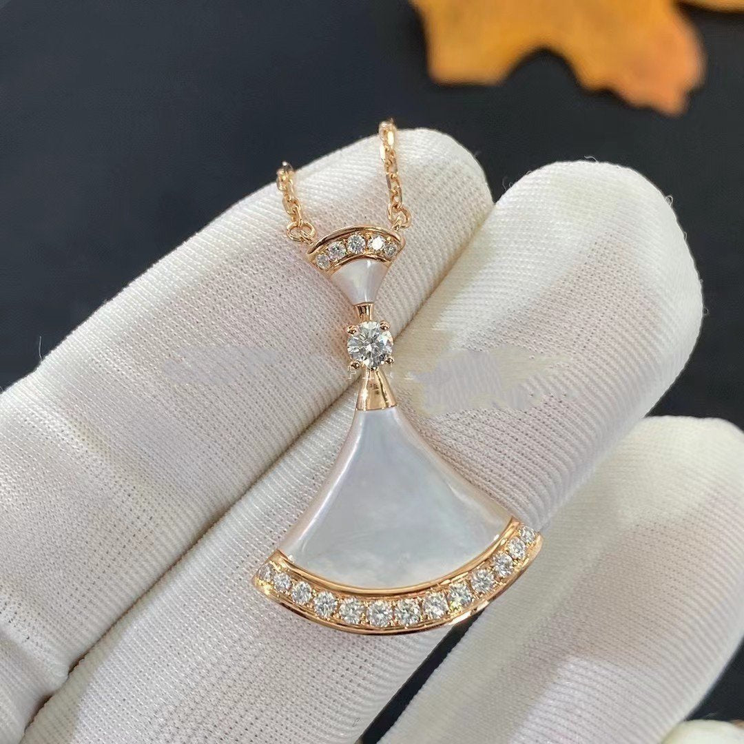 [ローラジュエリー]ドリームネックレス モップ ピンクゴールド ダイヤモンド