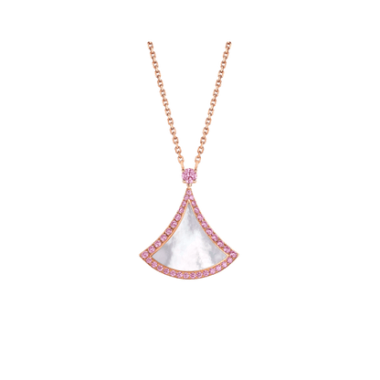 [ローラジュエリー]ドリームネックレス モップ ダイヤモンド ピンク