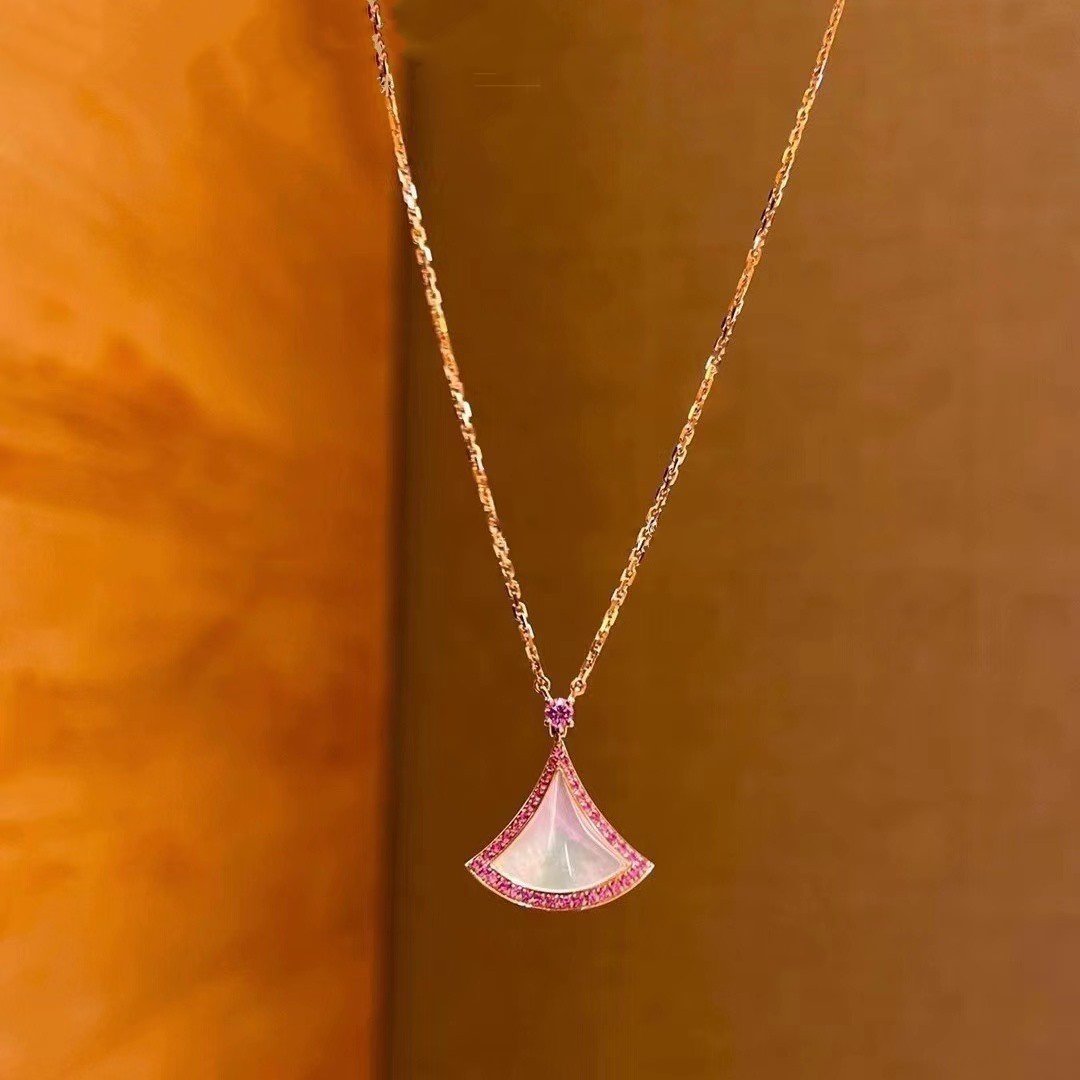 [ローラジュエリー]ドリームネックレス モップ ダイヤモンド ピンク