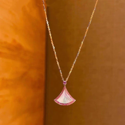 [ローラジュエリー]ドリームネックレス モップ ダイヤモンド ピンク