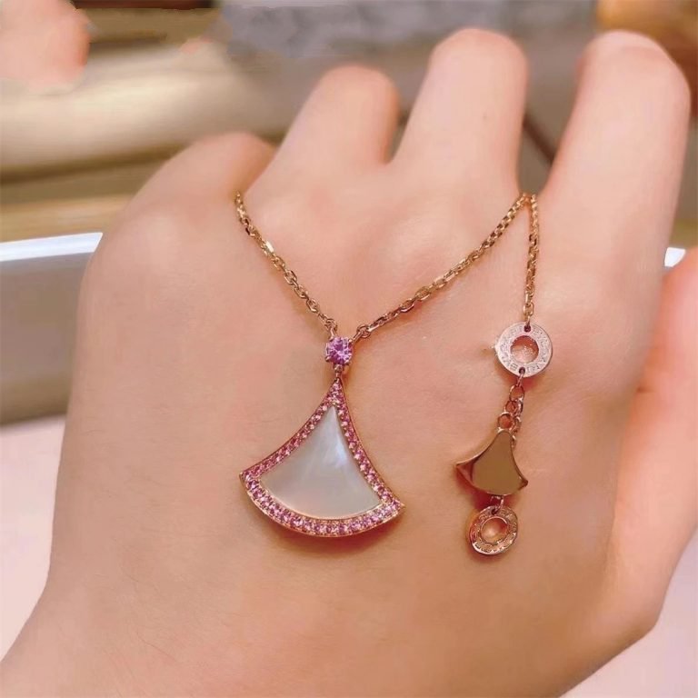 [ローラジュエリー]ドリームネックレス モップ ダイヤモンド ピンク