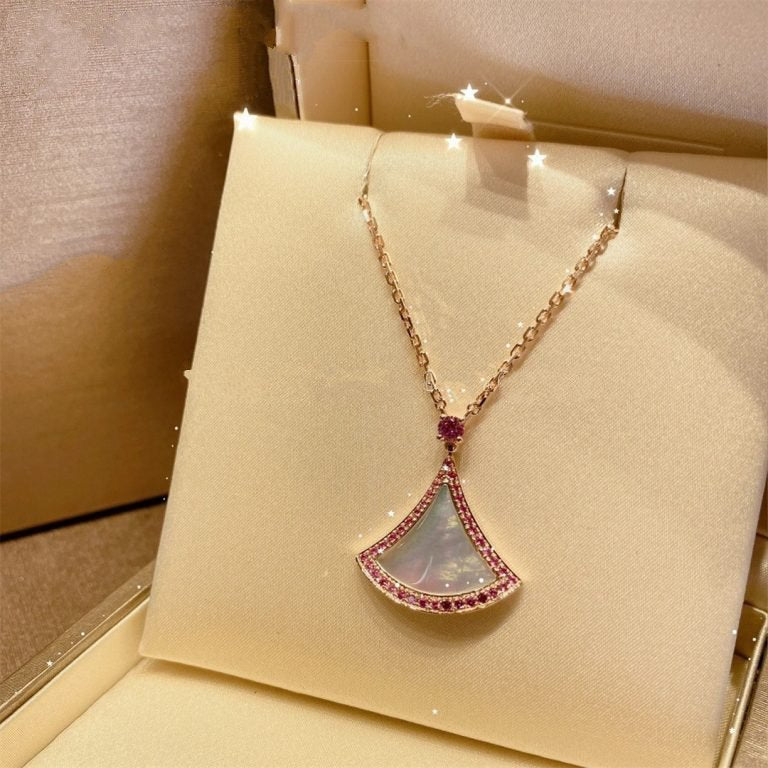 [ローラジュエリー]ドリームネックレス モップ ダイヤモンド ピンク