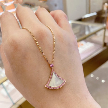[ローラジュエリー]ドリームネックレス モップ ダイヤモンド ピンク