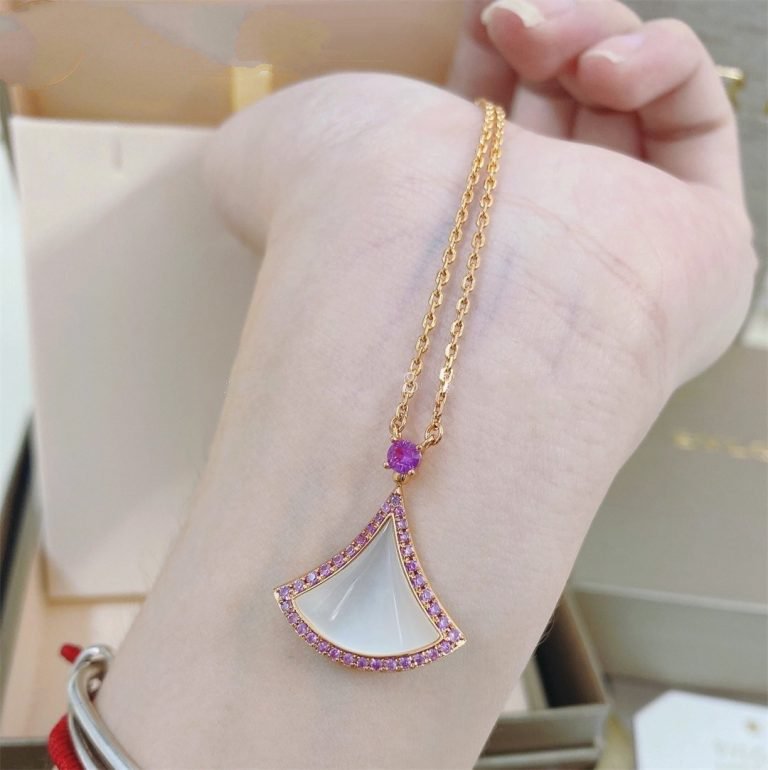 [ローラジュエリー]ドリームネックレス モップ ダイヤモンド ピンク