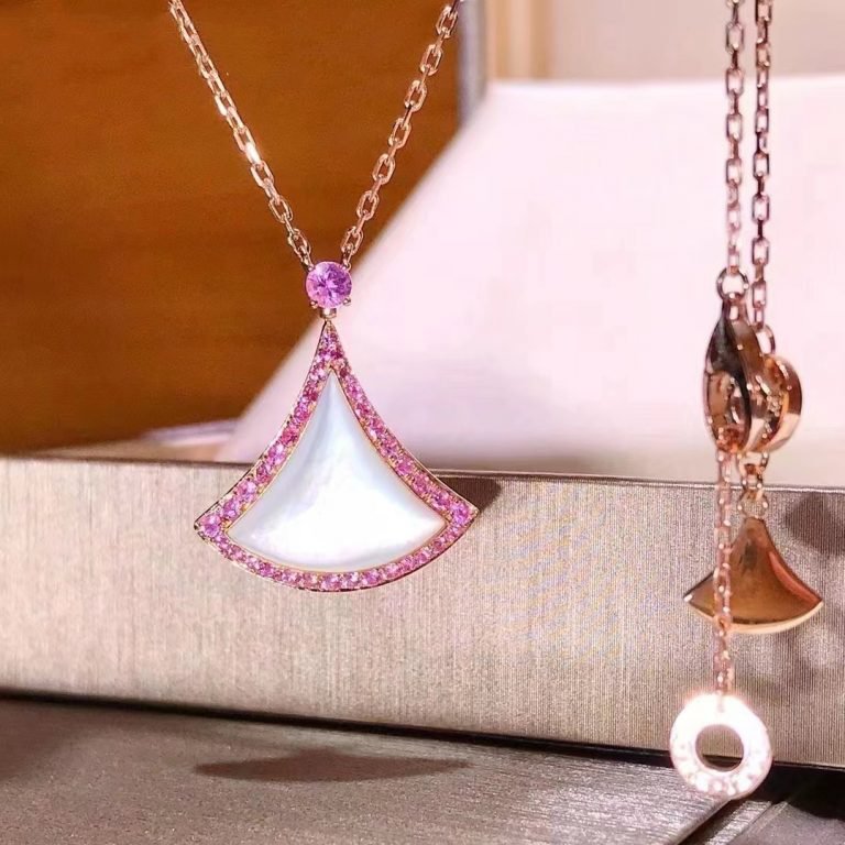 [ローラジュエリー]ドリームネックレス モップ ダイヤモンド ピンク
