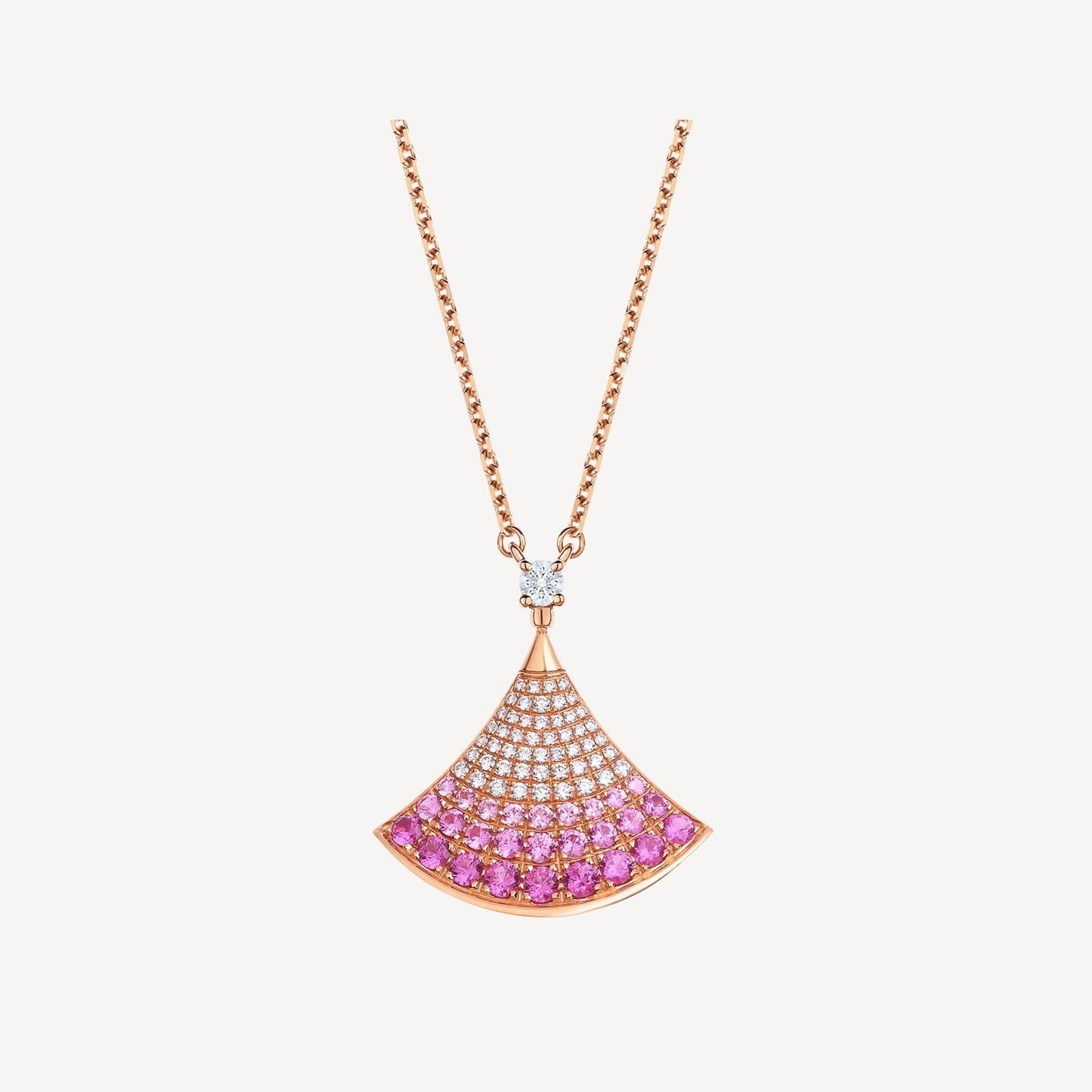 [ローラジュエリー]ドリームネックレス ピンクゴールド ピンクダイヤモンド