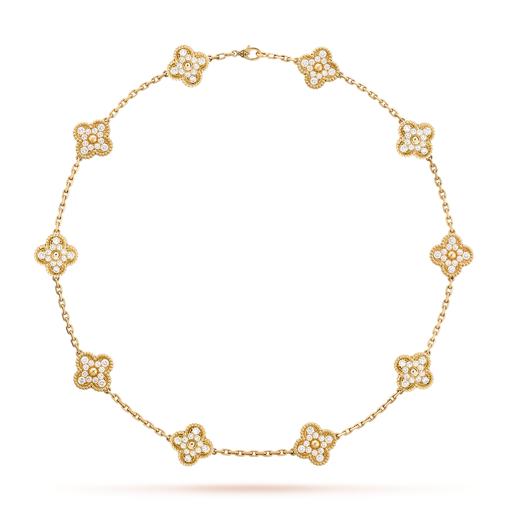 [Lora-Jewelry] COLLIER DIAMANT 10 MOTIFS TRÈFLE
